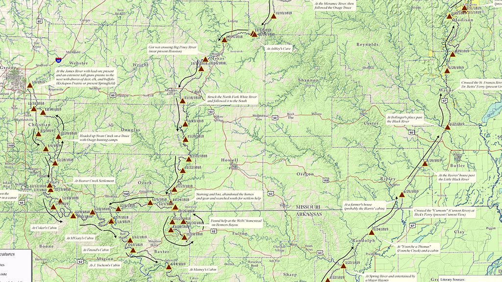 Henry Schoolcraft's Route