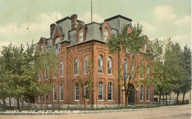 Drawing of original Howell County Courthouse