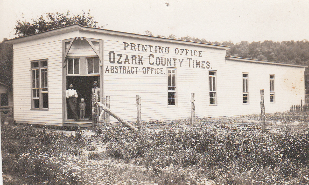 Ozark County Times Office 1908