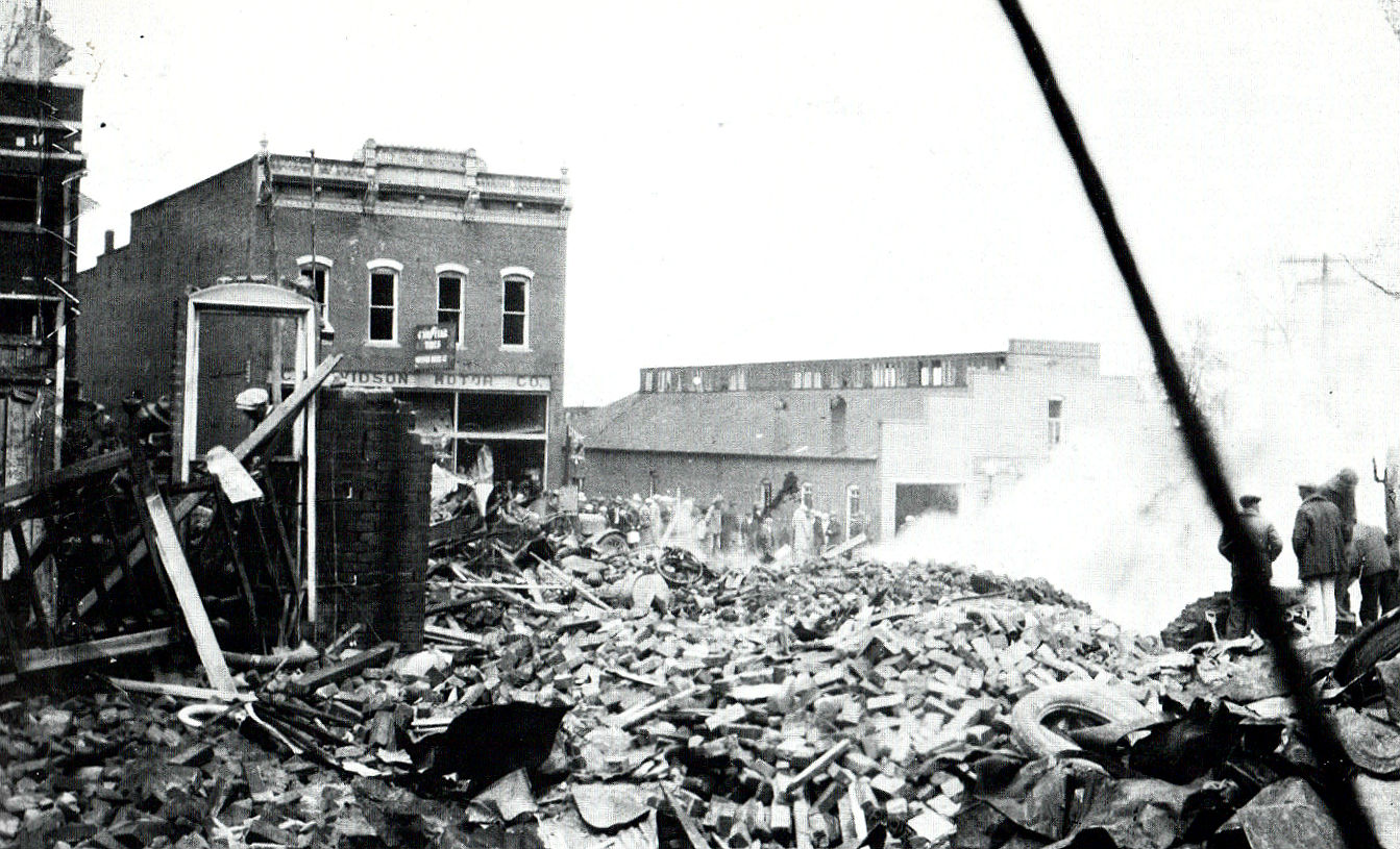 Aftermath of the Bond Dance Hall Explosion in downtown West Plains