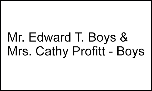 Memory Maker - Mr. Edward T. Boys & Mrs. Cathy Profitt-Boys