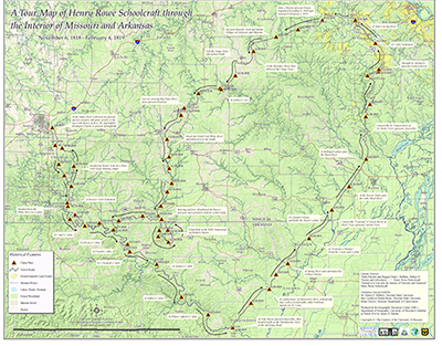 Map of the Schoolcraft Expidtion Route